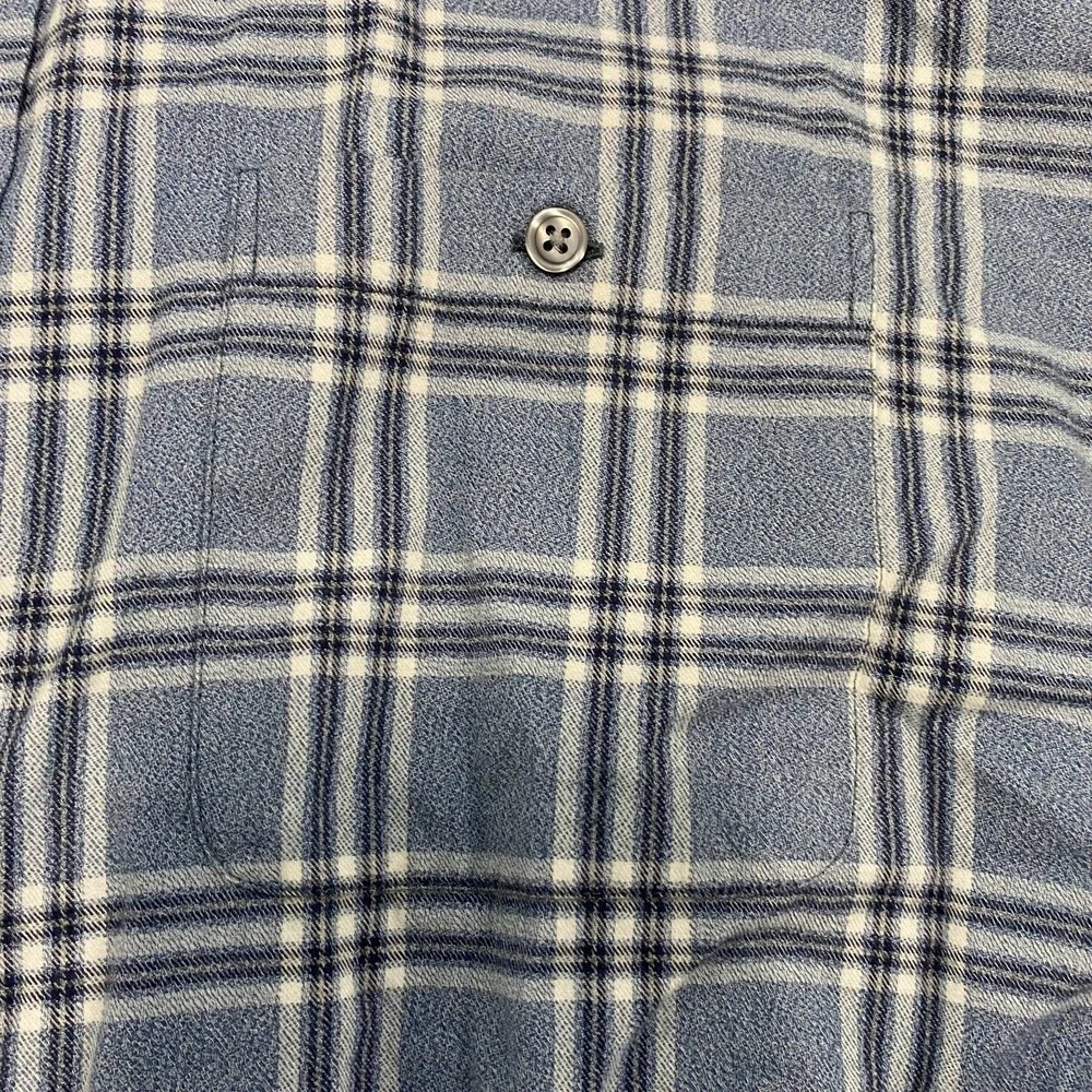 Pendleton Mens  Button Up Shirt Blue Plaid Long Sleeve Flap Pockets Top XL - Picture 5 of 8